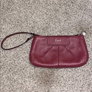 Coach leather clutch, 9.5 inches x 5 inches